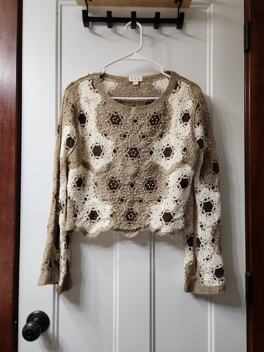 New POL Crotchet Beaded Top - OS